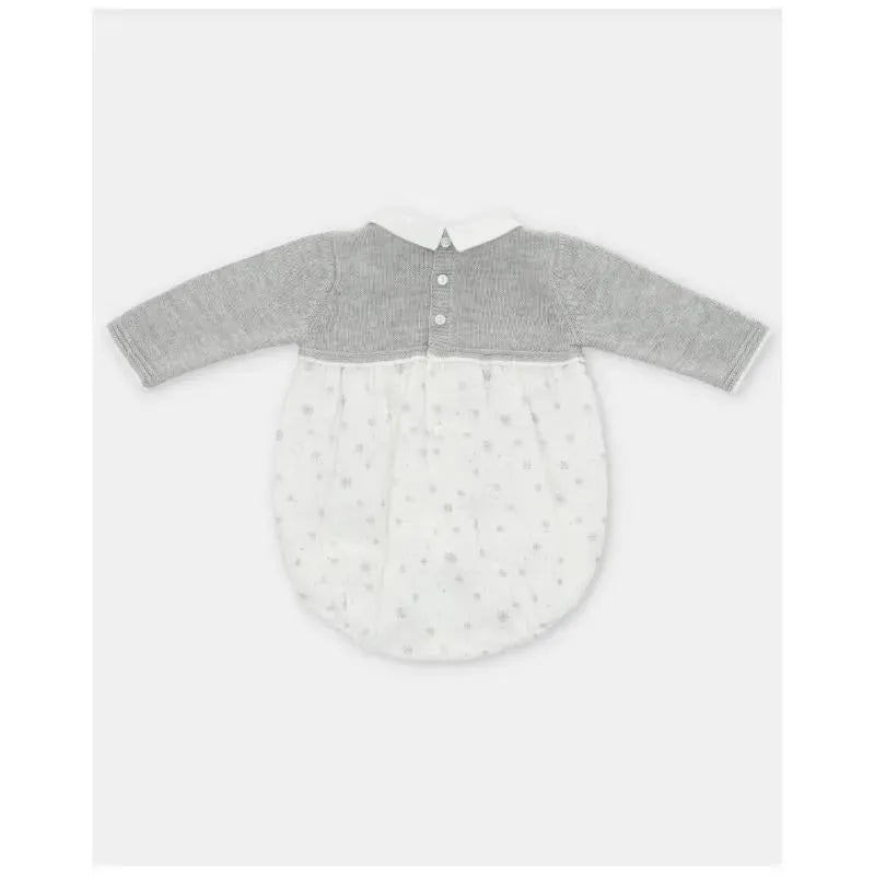 Martin Aranda - Baby Short Knit Romper & Glace, Light Grey Image 2