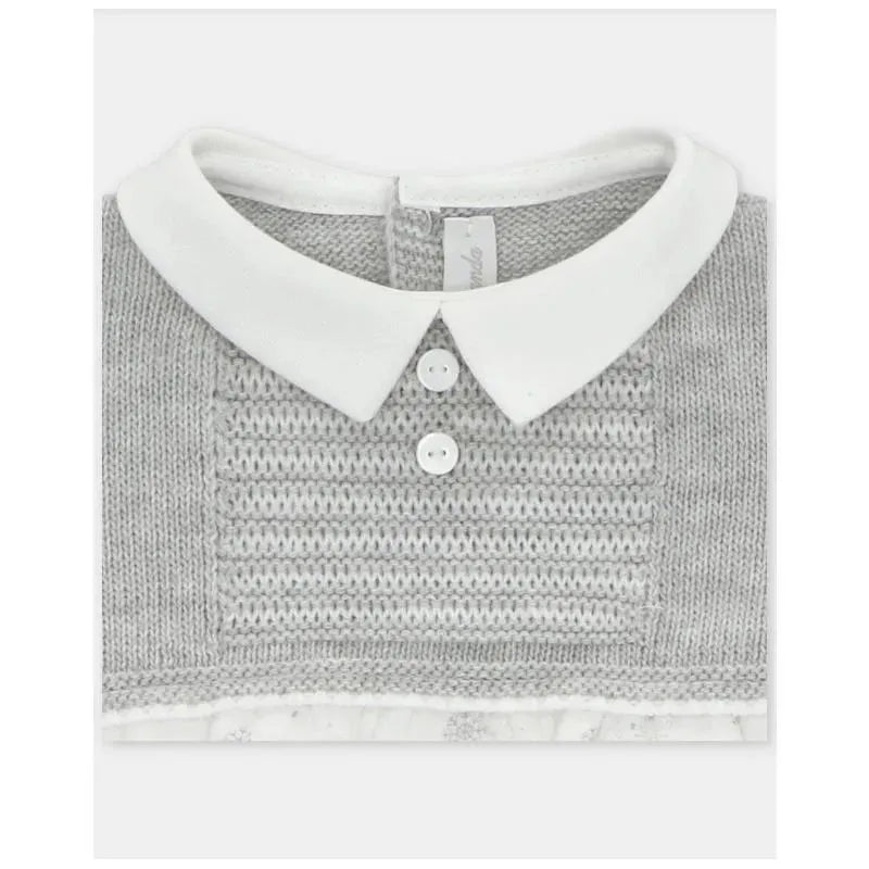 Martin Aranda - Baby Short Knit Romper & Glace, Light Grey Image 3