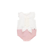 Martin Aranda - Baby Short Romper Knit & Woven Girl Arena, Pink/White Image 1