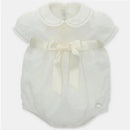 Martin Aranda - Baby Short Romper Woven Plumeti Nuage, Ivory Image 1