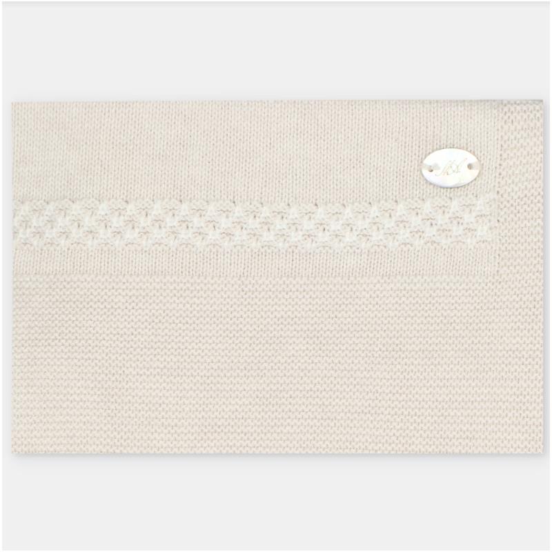Martin Aranda Blanket In Sweater Knit Cotton Blend, Amieva Sage