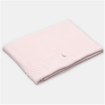 Martin Aranda Blanket In Sweater Knit Cotton Blend, Boal Pastel Blue