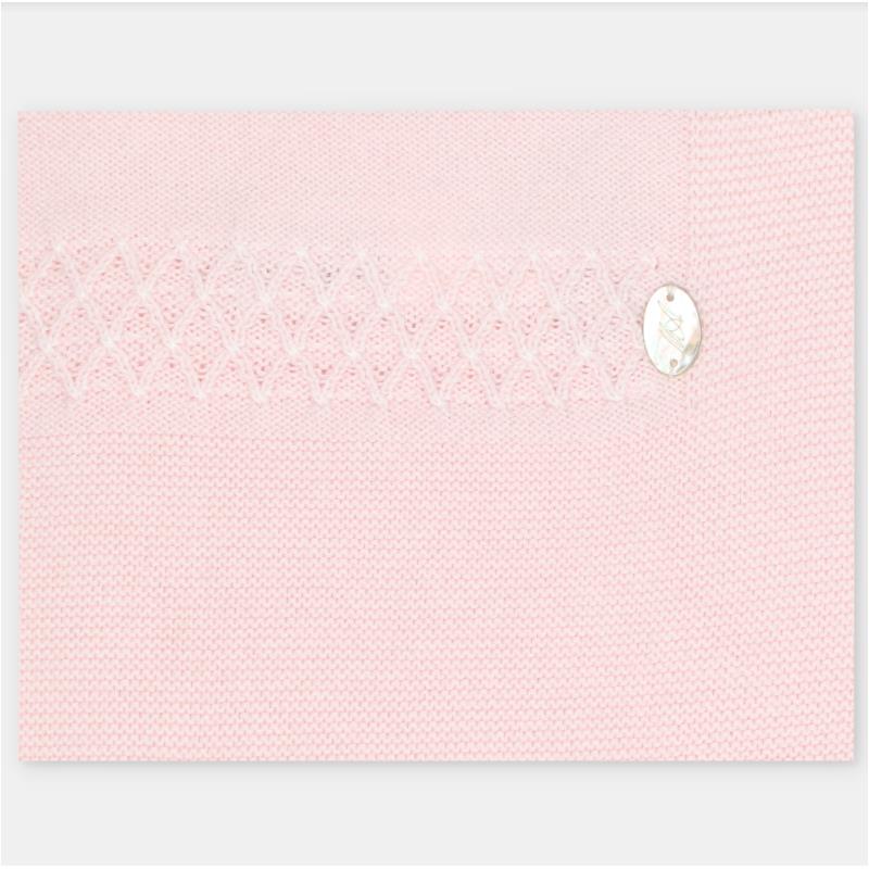 Martin Aranda Blanket In Sweater Knit Cotton Blend, Boal Pastel Blue