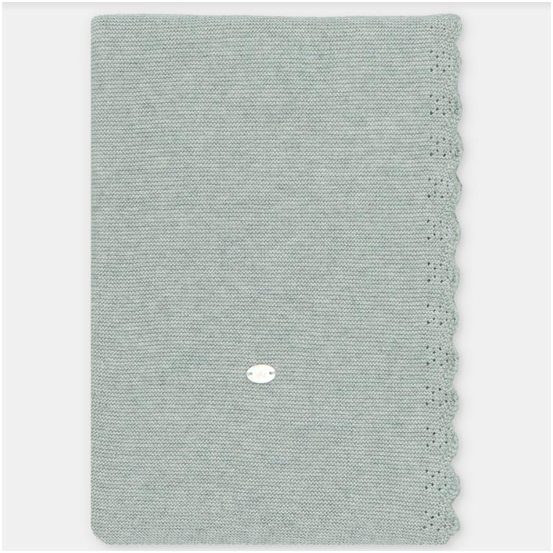 Martin Aranda Blanket In Sweater Knit Cotton Blend, Pravia Sage