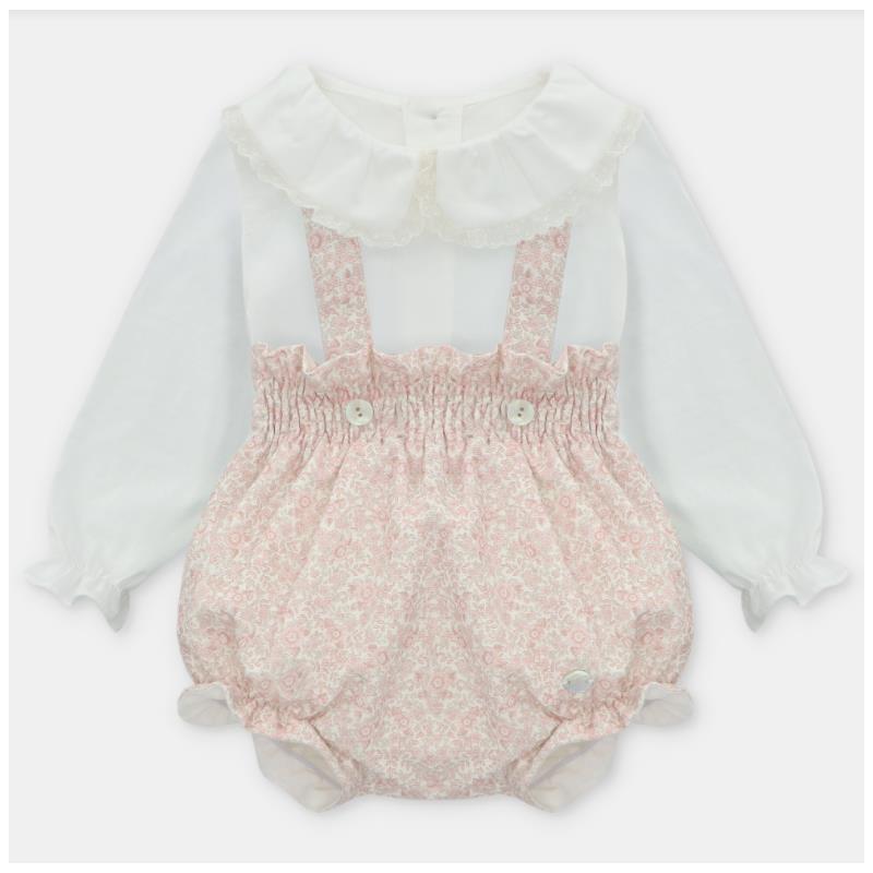 Martin Aranda - Blouse & Woven Short Overall Leeds, Rose & White Image 1