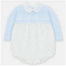 Martin Aranda - Draylon Knit & Woven Short Romper Preston, Pastel Blue Image 1