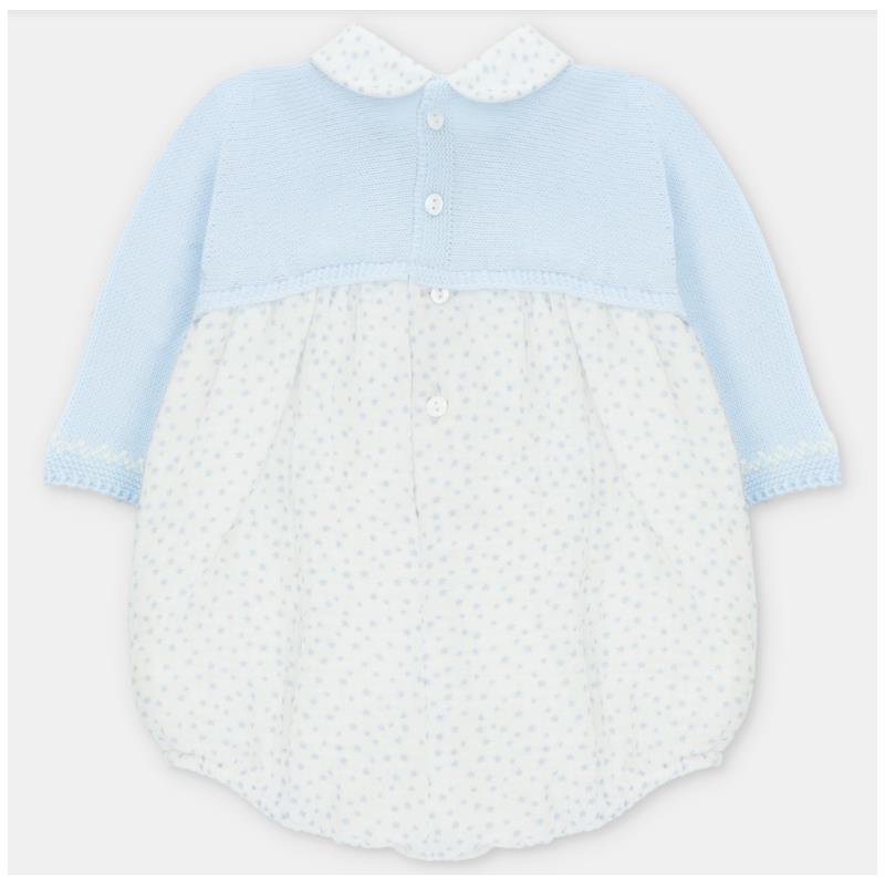 Martin Aranda - Draylon Knit & Woven Short Romper Preston, Pastel Blue Image 2