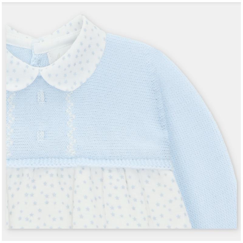 Martin Aranda - Draylon Knit & Woven Short Romper Preston, Pastel Blue Image 3
