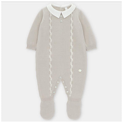 Martin Aranda - Draylon Long Romper With Feet Newport, Pastel Blue Image 1