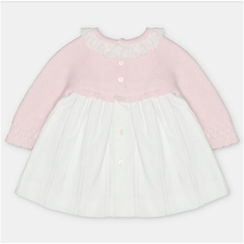 Martin Aranda Dress In Sweater Knit & Fabric Mix, Boal Light Pink