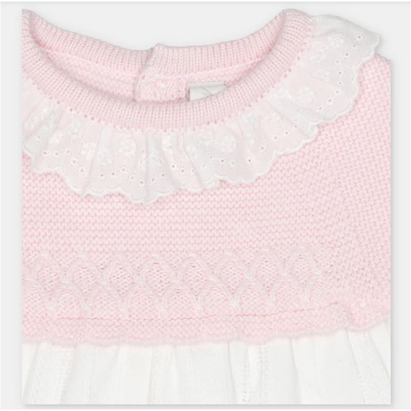 Martin Aranda Dress In Sweater Knit & Fabric Mix, Boal Light Pink