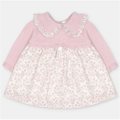 Martin Aranda Dress In Sweater Knit & Fabric Mix, Lena Dusty Rose