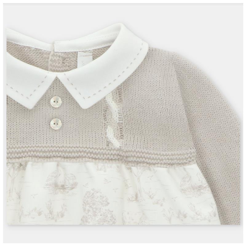 Martin Aranda - Knit & Woven Short Romper Newport, Stone Image 3