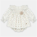 Martin Aranda Set Dress & Bloomer In Woven Fabric, Aller Beige