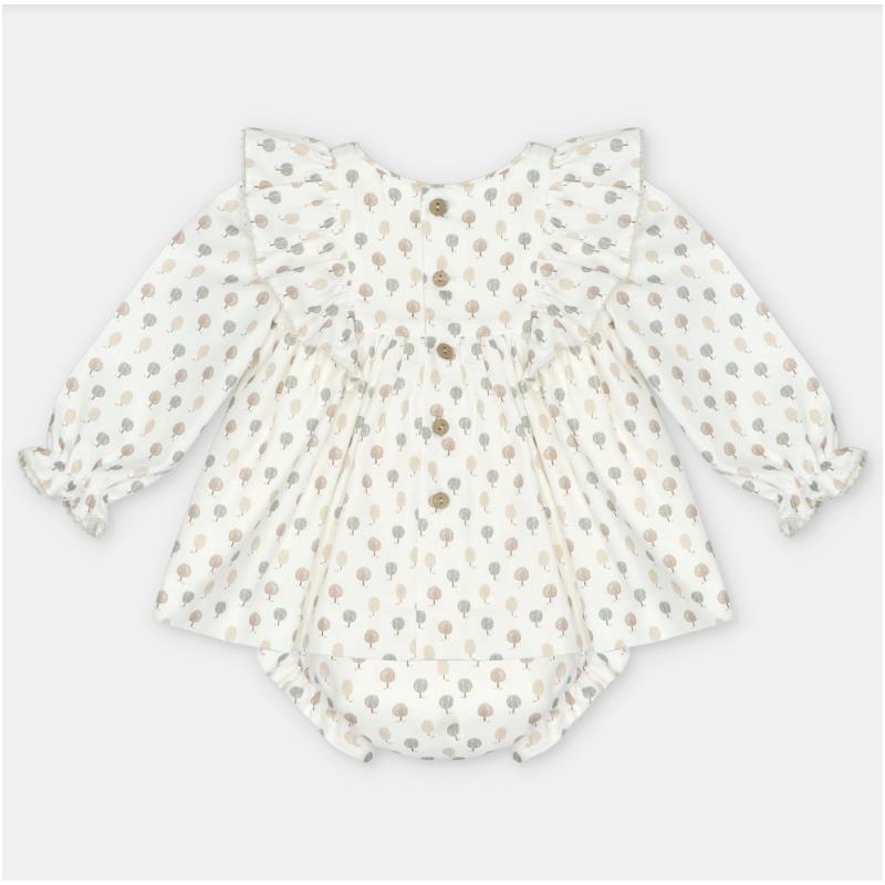 Martin Aranda Set Dress & Bloomer In Woven Fabric, Aller Beige