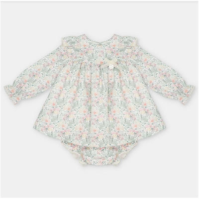 Martin Aranda Set Dress & Bloomer In Woven Fabric, Pravia Green