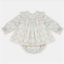 Martin Aranda Set Dress & Bloomer In Woven Fabric, Pravia Green