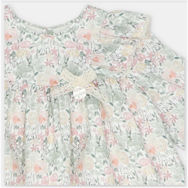 Martin Aranda Set Dress & Bloomer In Woven Fabric, Pravia Green