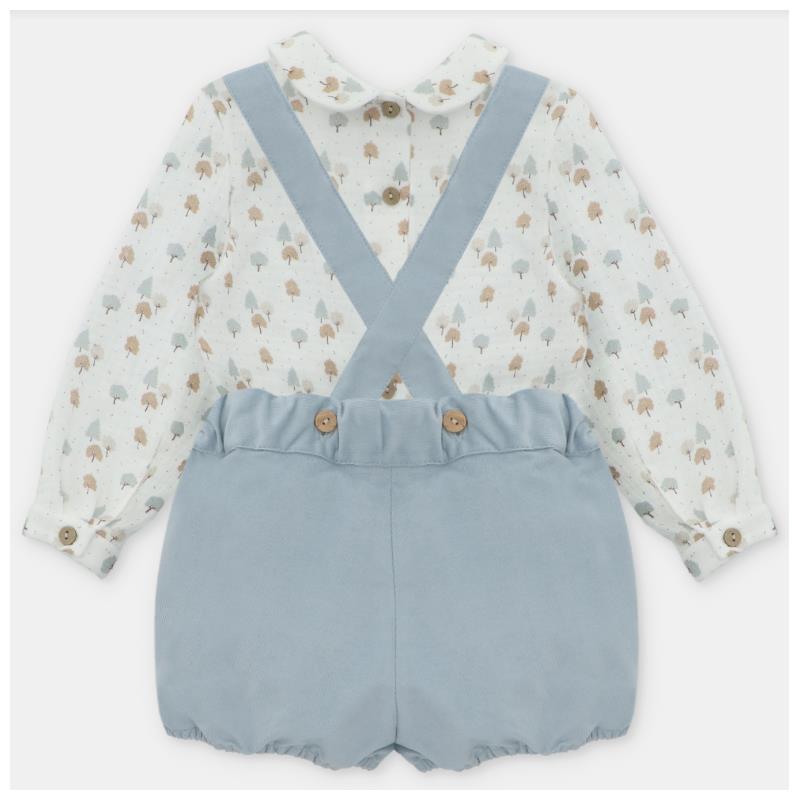 Martin Aranda - Set: Shirt & Coordinated Shorts With Straps Sheffield Blue Grey Image 2