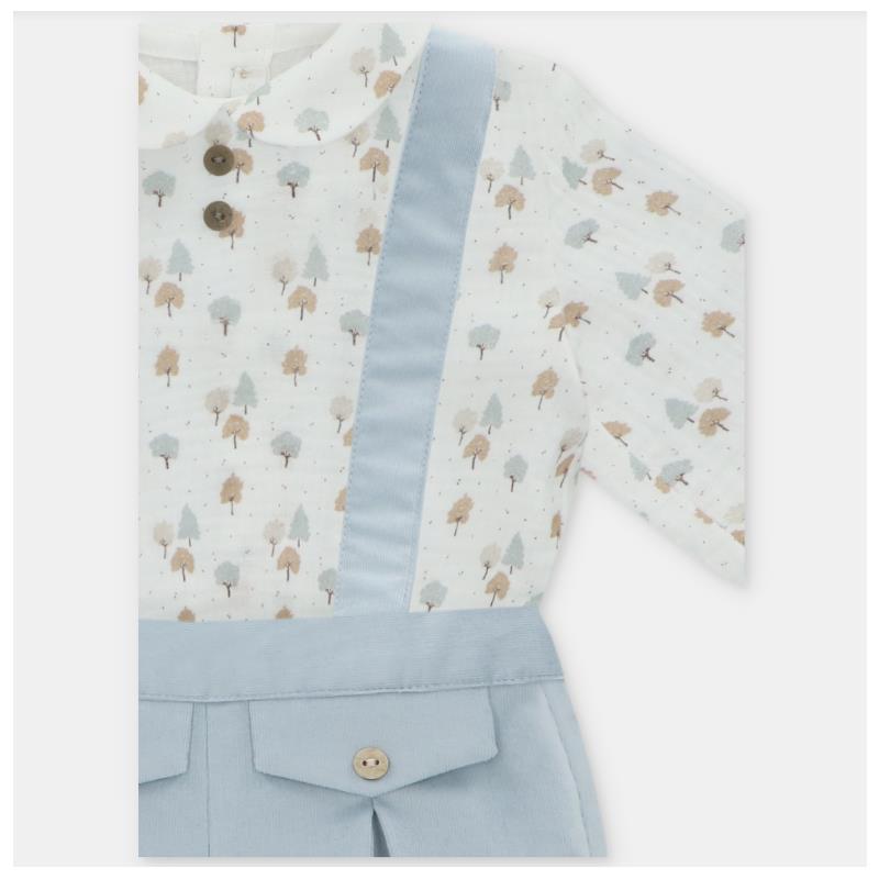 Martin Aranda - Set: Shirt & Coordinated Shorts With Straps Sheffield Blue Grey Image 3