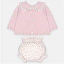 Martin Aranda Set Sweater & Bloomer In Sweater Knit And Fabric Mix, Lena Dusty Rose