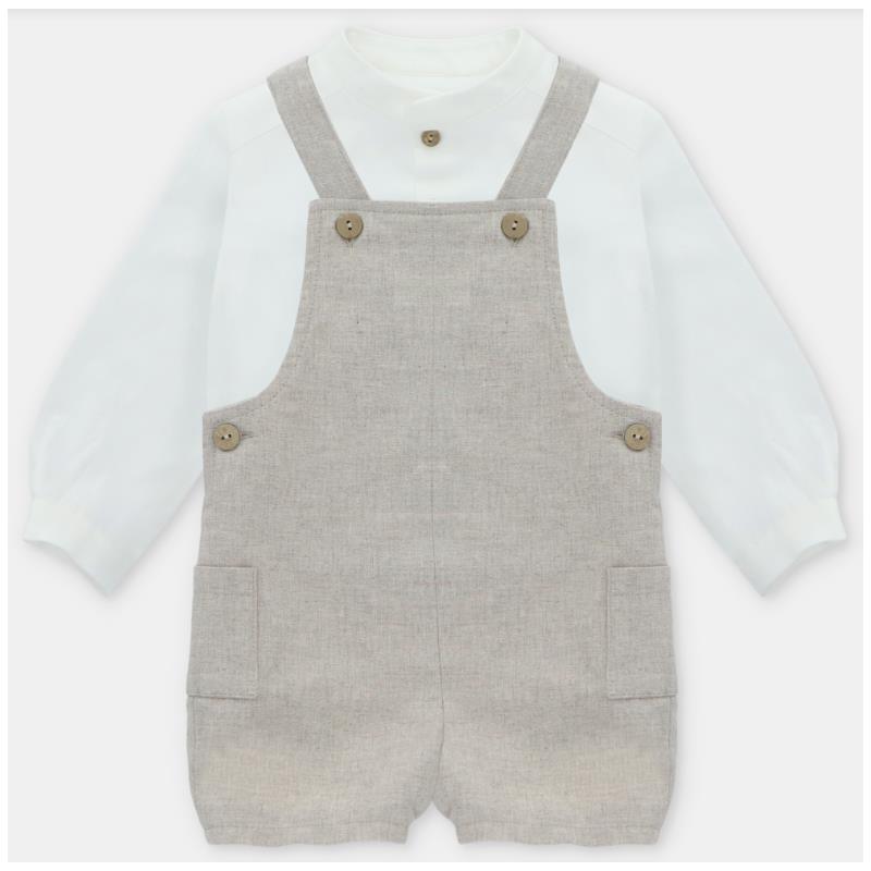 Martin Aranda - Shirt & Overall Newport White & Beige Image 1