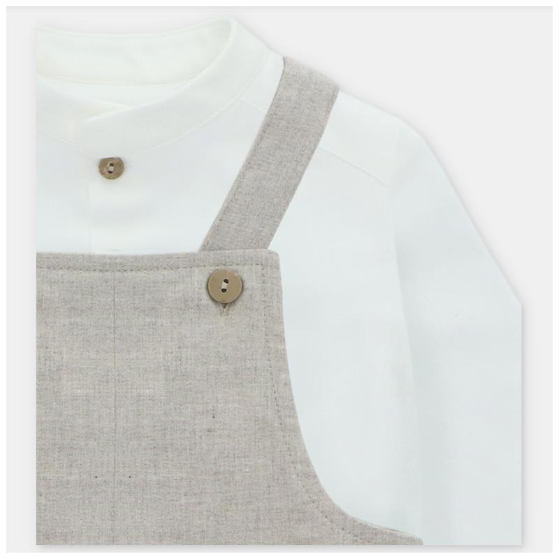 Martin Aranda - Shirt & Overall Newport White & Beige Image 3