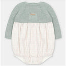 Martin Aranda Short Romper In Sweater Knit & Fabric Mix, Pravia Sage