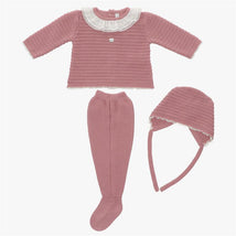 Martin Aranda - Take Me Home Set Framboise Sweater, Leggins & Bonnet, Pink Image 1