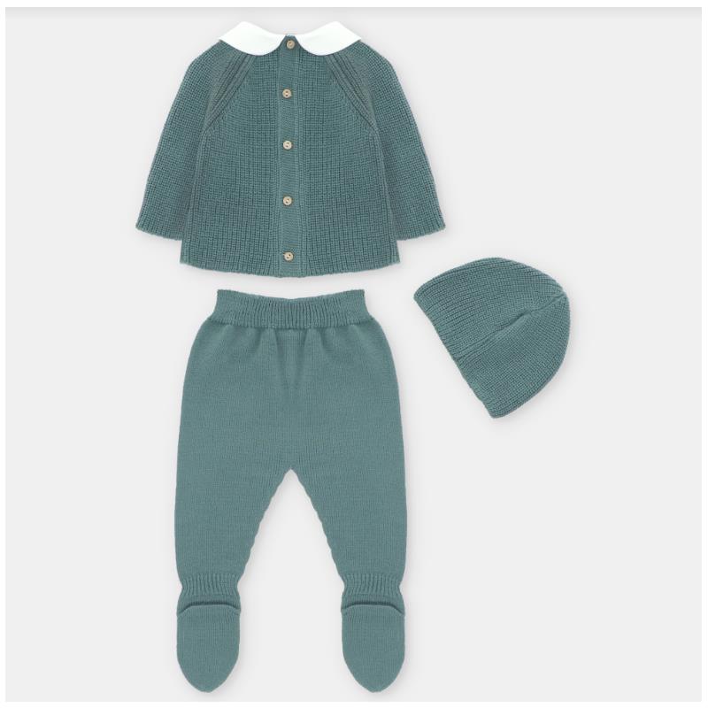 Martin Aranda - Take Me Home Set Sweater, Leggings & Pullon Hat Blue Grey Image 2