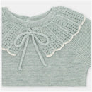 Martin Aranda Top, Leggings With Feet & Bonnet In Sweater Knit Cotton Set Blend, Pravia Sage