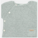 Martin Aranda Top, Leggings With Feet & Bonnet In Sweater Knit Cotton Set Blend, Pravia Sage