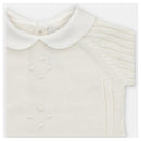 Martin Aranda Top, Leggings With Feet & Hat In Sweater Knit Cotton Set Blend, Amieva Blue Grey