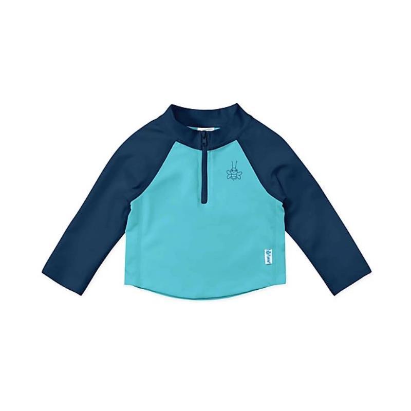 Iplay - Baby Boy Long Sleeve Zip Rashguard Shirt, Blue Image 1