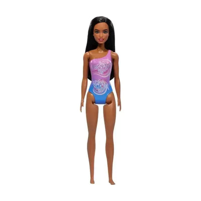 Mattel - Barbie Beach Doll With Purple Swimsuit Image 1