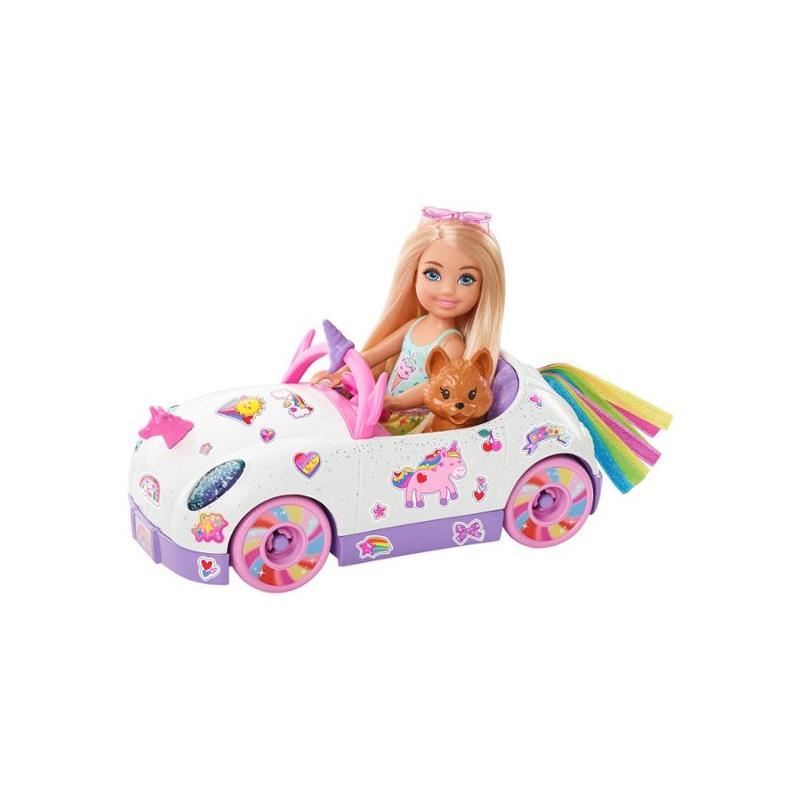 Mattel - Barbie Club Chelsea Doll & Unicorn Car Image 1