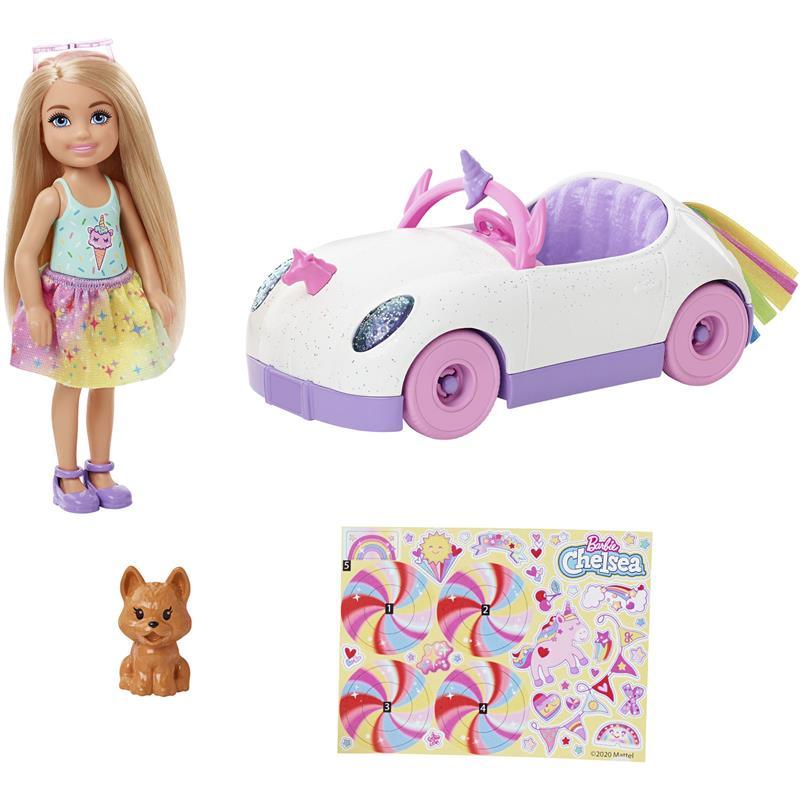 Mattel - Barbie Club Chelsea Doll & Unicorn Car