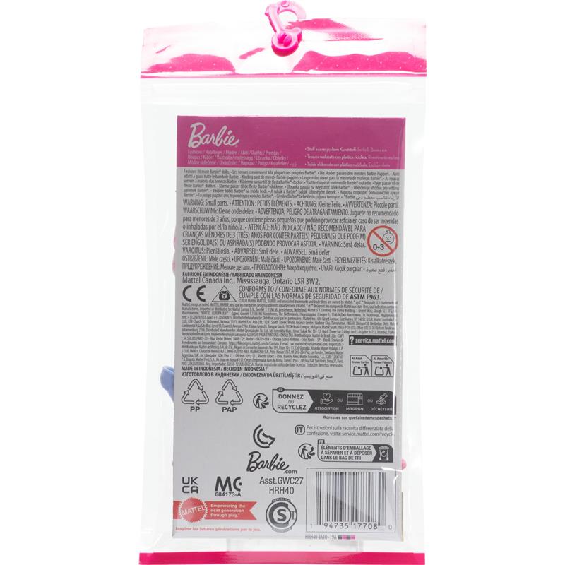 Mattel - Barbie Complete Looks Complete Outfit With Pink Puff Sleeve Dress, Necklace, And Bow Heels Image 2