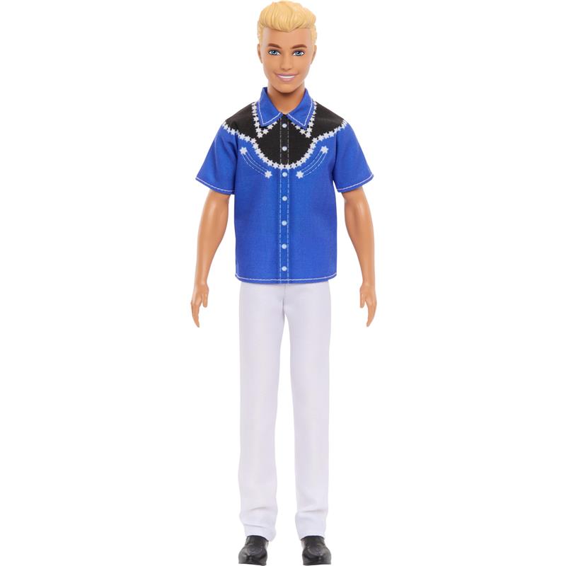 Mattel - Barbie Fashionistas Ken Doll Wearing a Removable Western Shirt Image 4