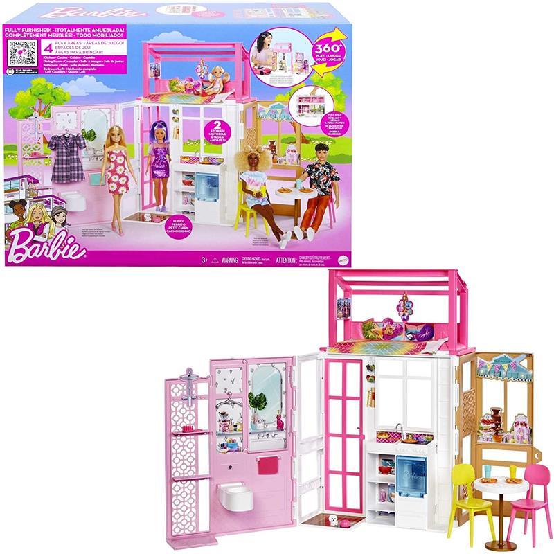 Mattel - Barbie FURNISHED House PLAYSET Image 1