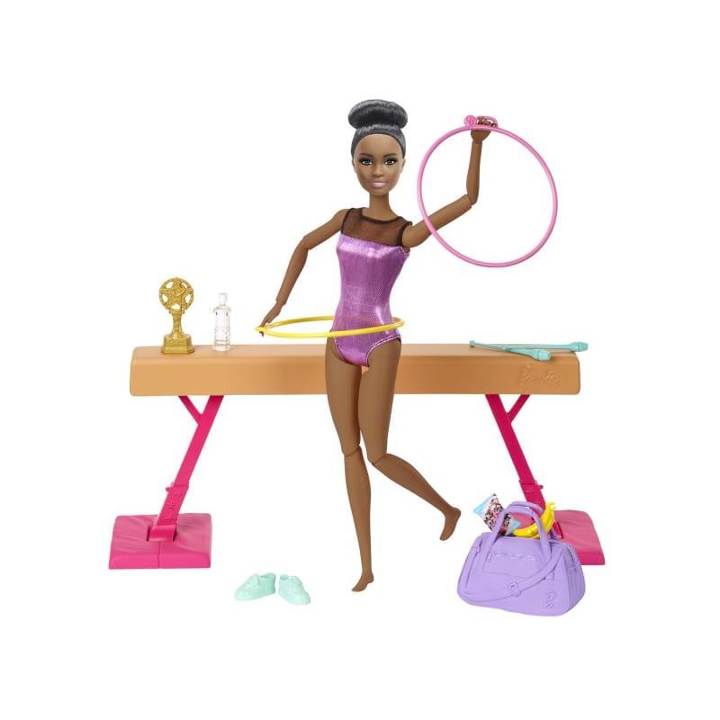 Mattel - Barbie Gymnastics Playset: Brunette Barbie Doll Image 9