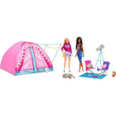 Mattel - Barbie Let's Go Camping Tent Playset with Brooklyn & Malibu Dolls Image 1