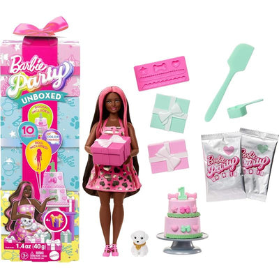 Mattel - Barbie Party Unboxed Doll & Accessories, Pink Image 1