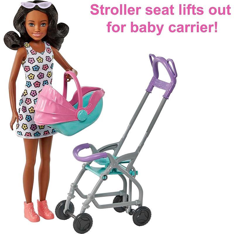 Mattel - Barbie Playset with Babysitter Doll, Curly Brunette Hair Image 3