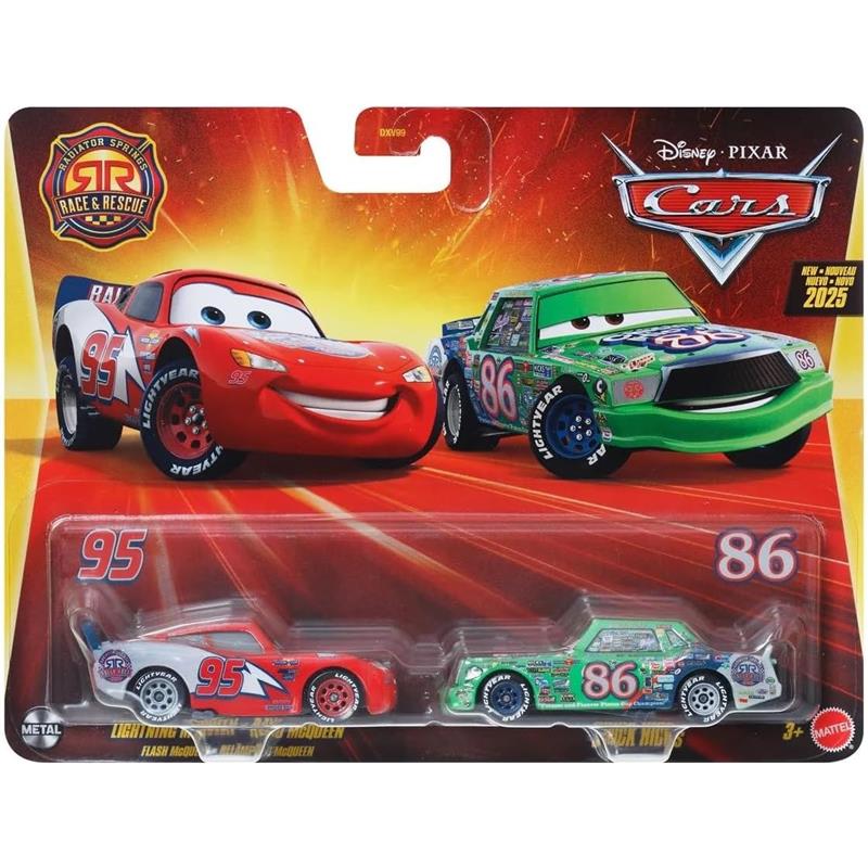 Mattel - Cars Character, Lightning Mcqueen Rescue + Chick Hicks Image 1