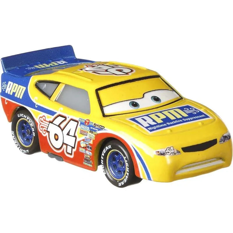 Mattel - Disney Pixar Cars Winford Bradford Rutherford - Yellow Ad Blue Image 2