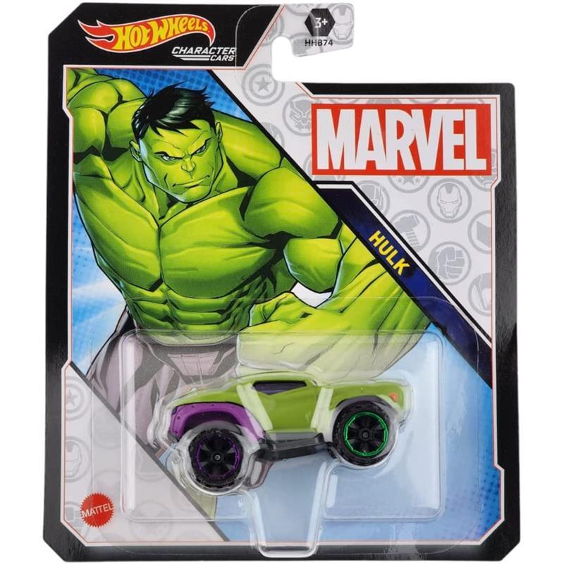 Mattel - Hot Wheels Character Cars, Marvel Hulk Image 1