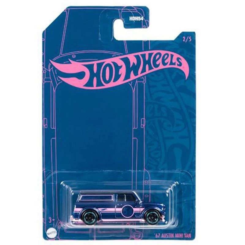 Mattel - Hot Wheels Pearl & Chrome '67 Austin Mini Van Diecast Car Image 3