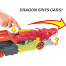 Mattel - Hot Wheels Toy Car Track Set City Dragon Launch Transporter Image 3