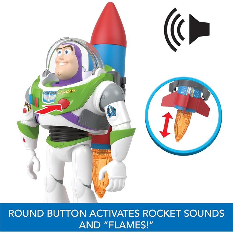 Mattel - Pixar Large Scale Feature Figure, Buzz With Rocket Image 6